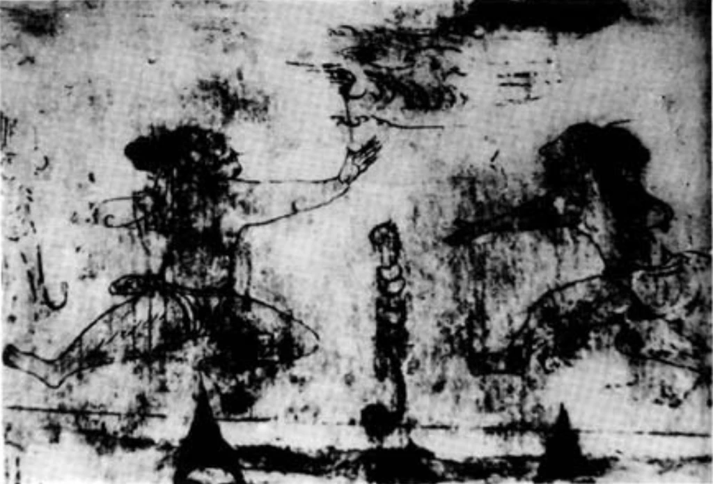 La pintura mural de la tumba Kak-je